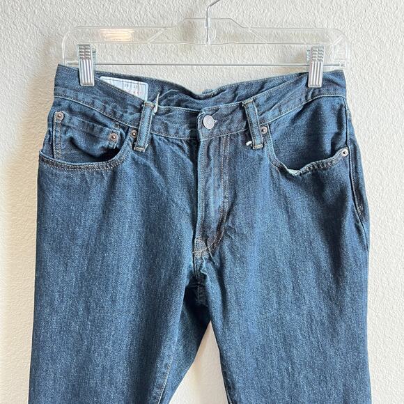 Gap Straight Fit Low Rise Jeans Men's 29x32 Dark Wash Cotton - Picture 2 of 7